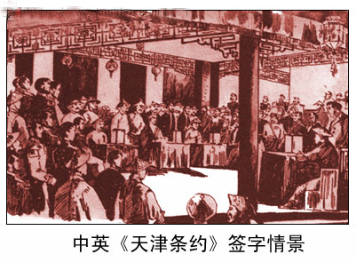 美國誘迫清政府簽訂《中美天津條約》