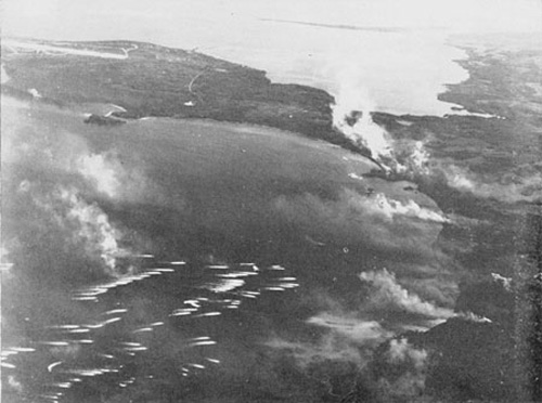 美軍在關島西岸兩個地段登陸