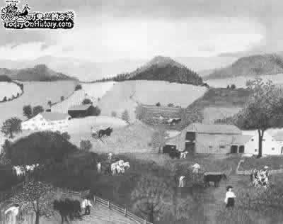 原始派畫家瑪麗·摩西出生