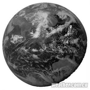 FY-2E可見光圓盤圖 FY-2E可見光圓盤圖