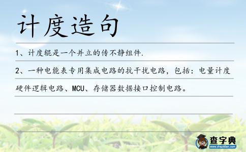 計度造句
