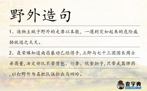 野外造句