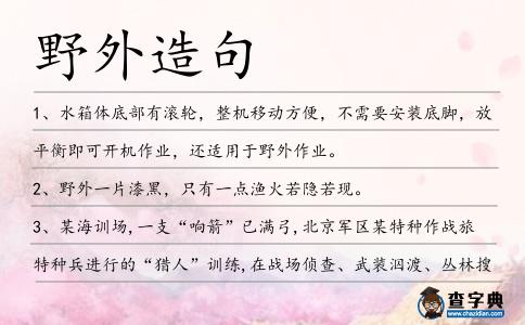 野外造句