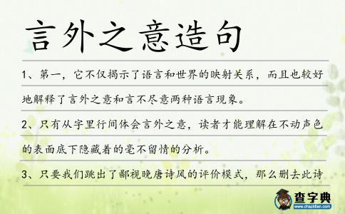 言外之意造句