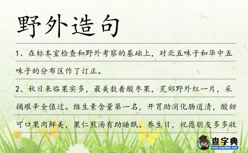 野外造句