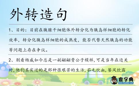外轉造句