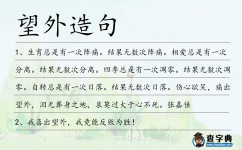 望外造句