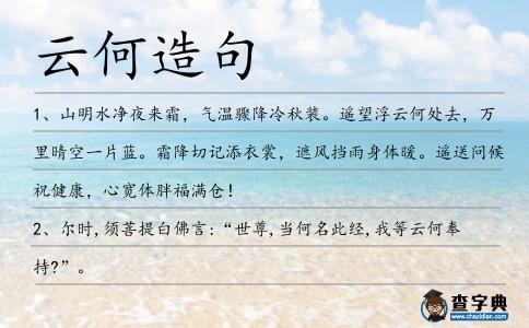 云何造句