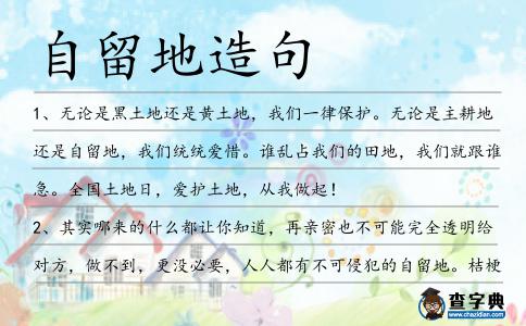 自留地造句
