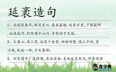 延袤造句