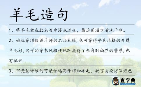 羊毛造句