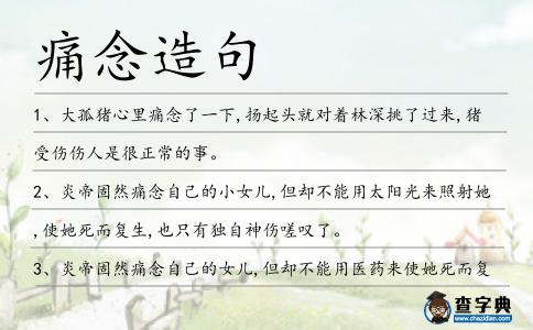 痛念造句