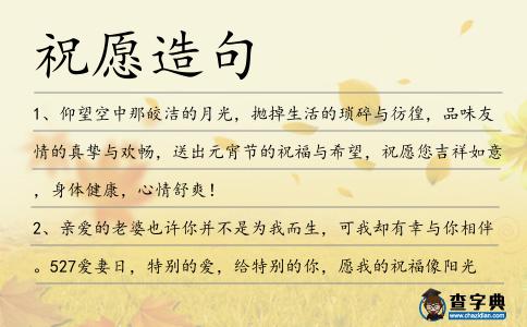 祝愿造句