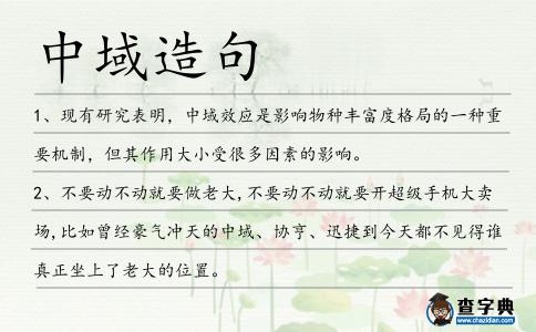 中域造句
