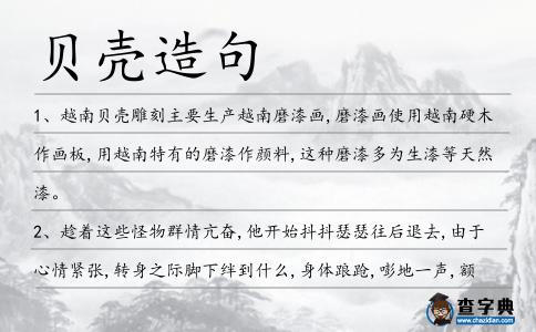 貝殼造句