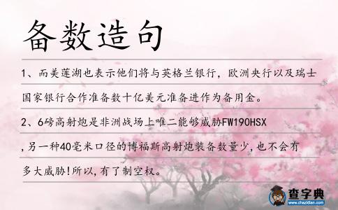備數(shù)造句