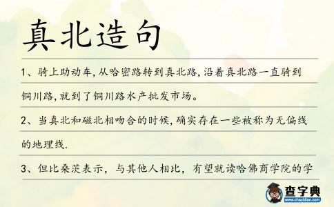 真北造句