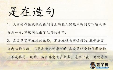 是在造句