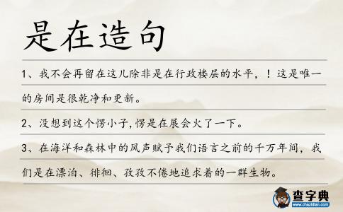 是在造句
