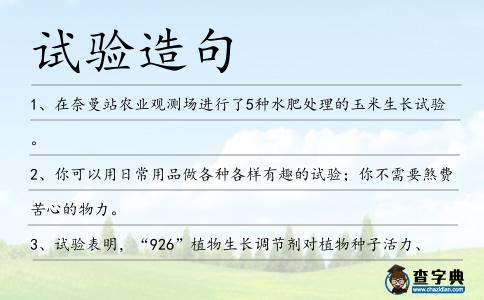 試驗(yàn)造句