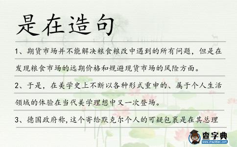 是在造句