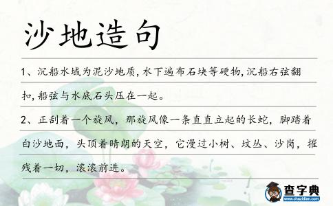 沙地造句