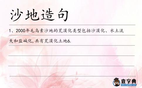 沙地造句