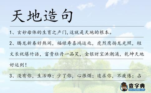 天地造句