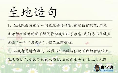 生地造句