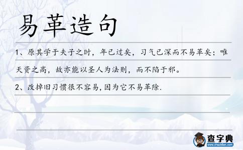易革造句