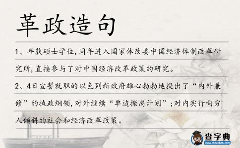 革政造句