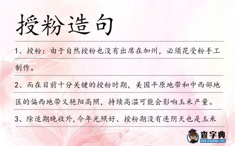 授粉造句