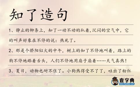 知了造句