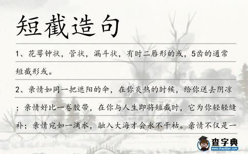 短截造句