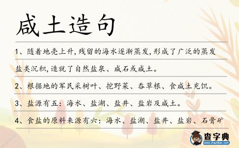 咸土造句
