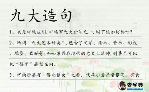 九大造句