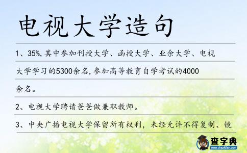 電視大學(xué)造句