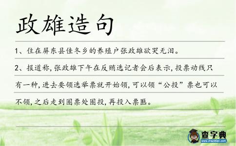 政雄造句