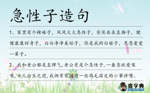 急性子造句
