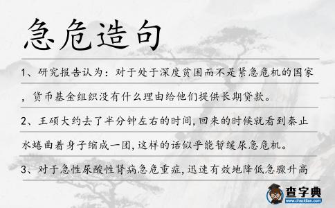 急危造句