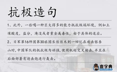 抗極造句
