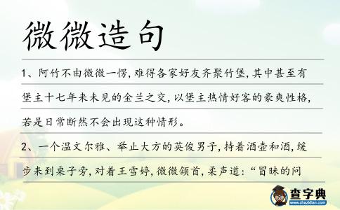 微微造句