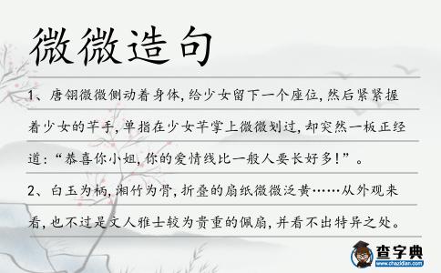 微微造句