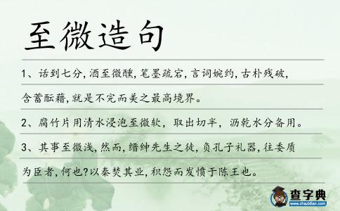 至微造句