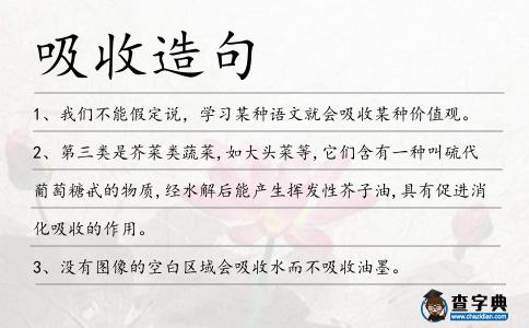 吸收造句