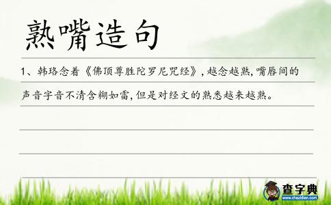 熟嘴造句