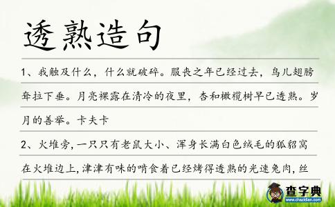 透熟造句