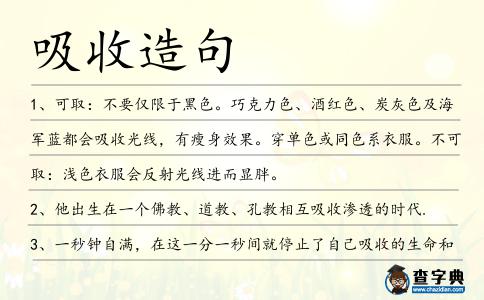 吸收造句