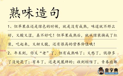 熟味造句