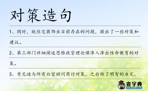 對策造句